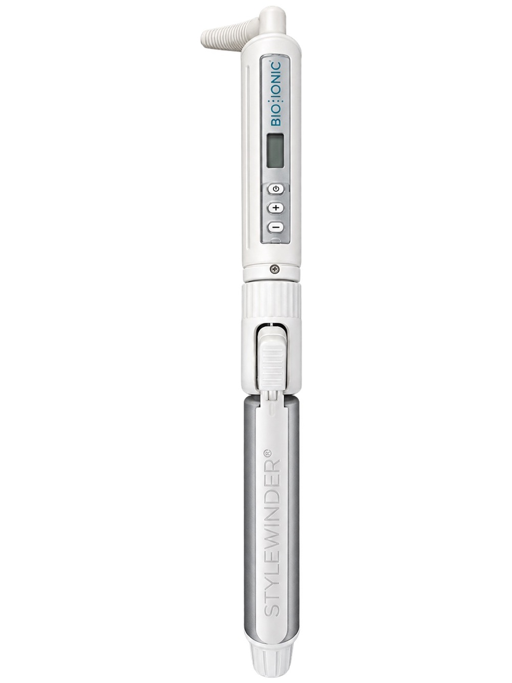 Bio Ionic StyleWinder White & Silver Curling Iron